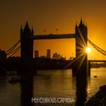 London Sunrise behind Tower Bridge