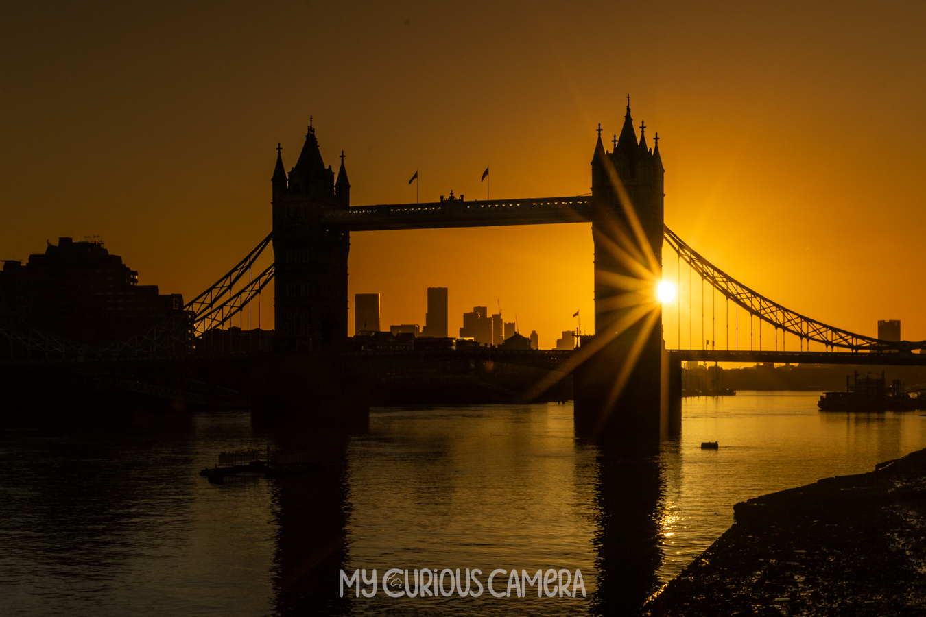 London Sunrise behind Tower Bridge
