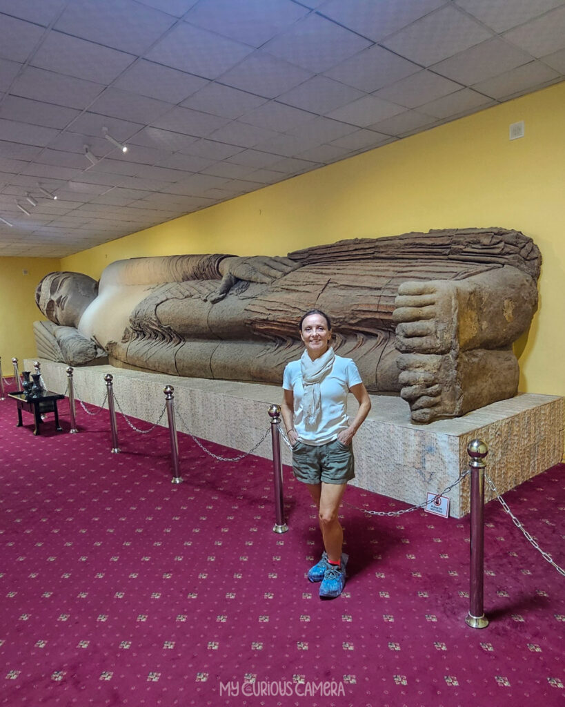 Nina (the author) standing in from of the giant Buddha