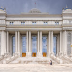 Tajikistan Parliament Building located on Rudaki Avenue in Dushanbe