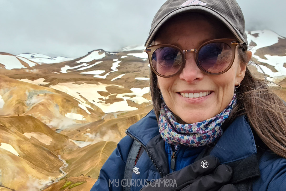 Nina embracing adventure travel in Iceland